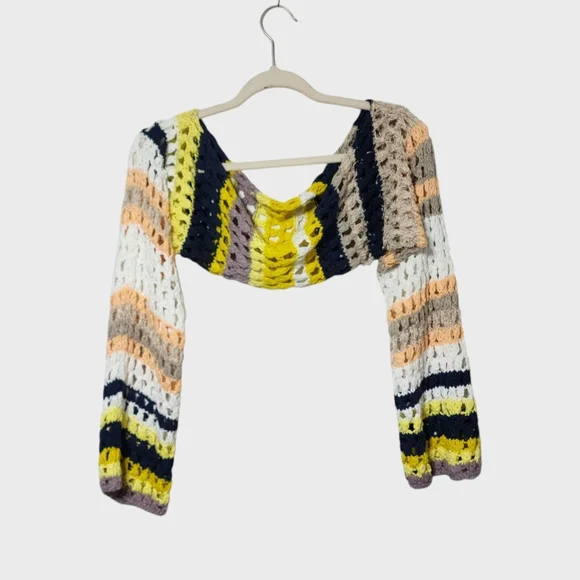 New Free People Gia Crochet Shrug - Beachy Combo - Picture 7 of 9